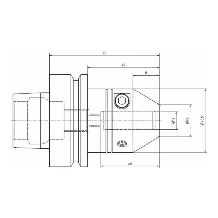Uchwyt hydrauliczny ITA Tools HSK63F HYDRO - D 12-20 mm - zdjęcie 2