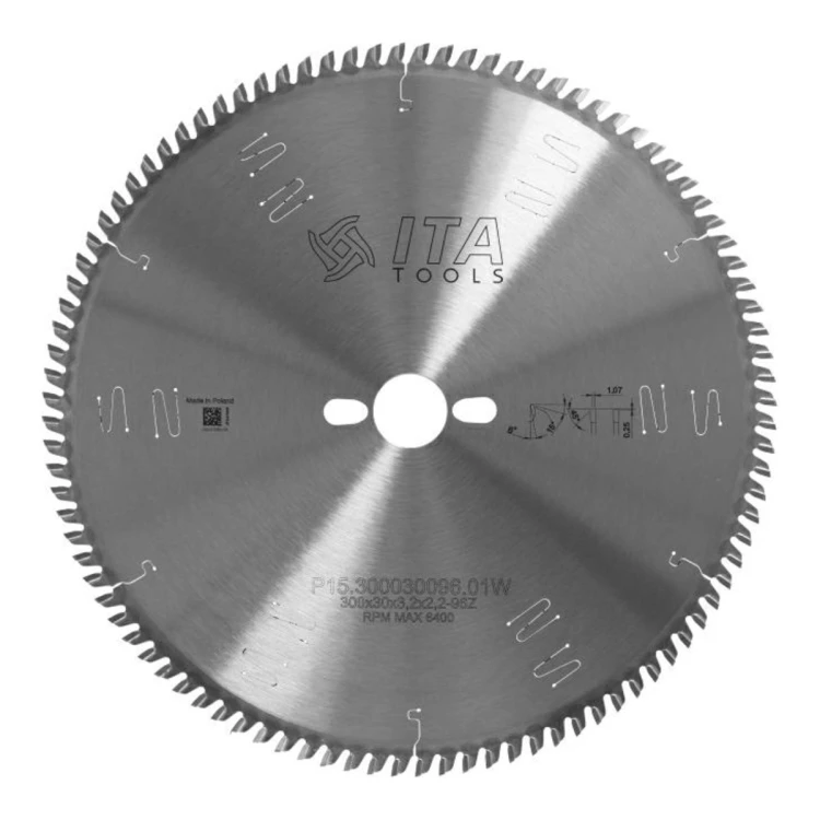 Piła tarczowa ITA Tools P15 do pilarek formatowych - wyciszona - D 250-350 mm - zdjęcie 3