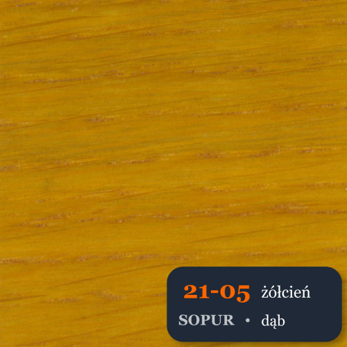 Bejca nitro SOPUR 21-05 żółcień - próbka dąb