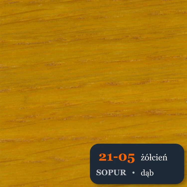 Bejca nitro SOPUR 21-05 żółcień - próbka dąb
