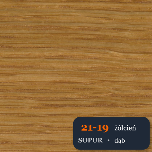 Bejca nitro SOPUR 21-19 żółcień - próbka dąb