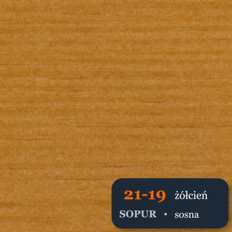 Bejca nitro SOPUR 21-19 żółcień - próbka sosna