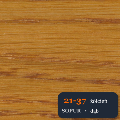 Bejca nitro SOPUR 21-37 żółcień - próbka dąb