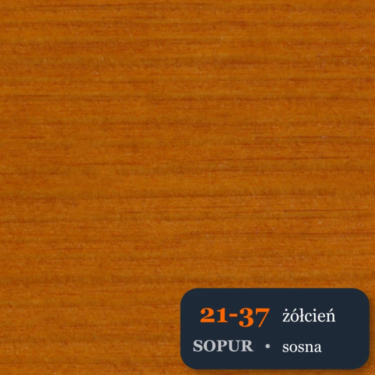 Bejca nitro SOPUR 21-37 żółcień - próbka sosna
