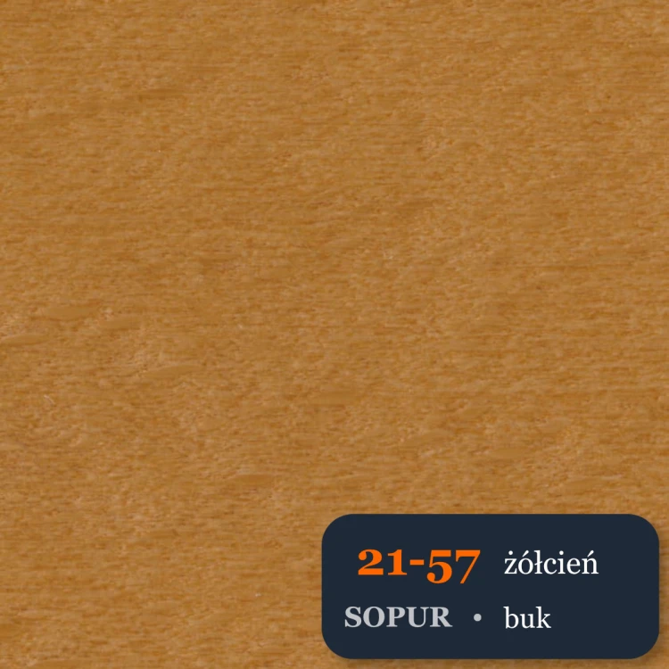 Bejca nitro SOPUR 21-57 oranż - próbka buk