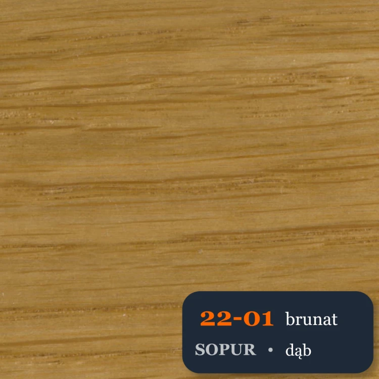 Bejca nitro SOPUR 22-01 brunat - próbka dąb