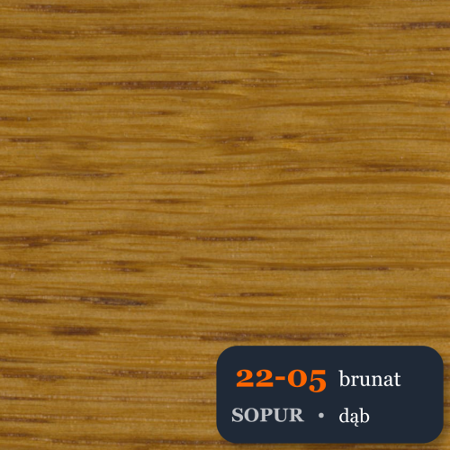 Bejca nitro SOPUR 22-05 brunat - próbka dąb
