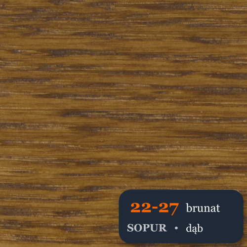 Bejca nitro SOPUR 22-27 brunat - próbka dąb