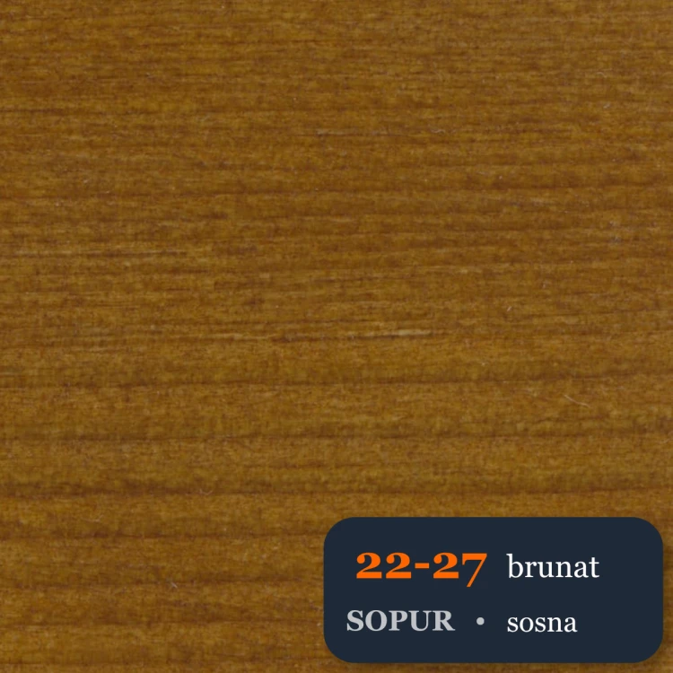 Bejca nitro SOPUR 22-27 brunat - próbka sosna