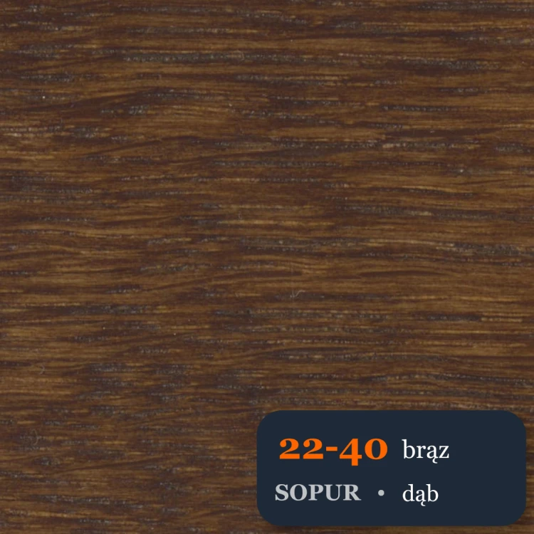 Bejca nitro SOPUR 22-40 brąz - próbka dąb