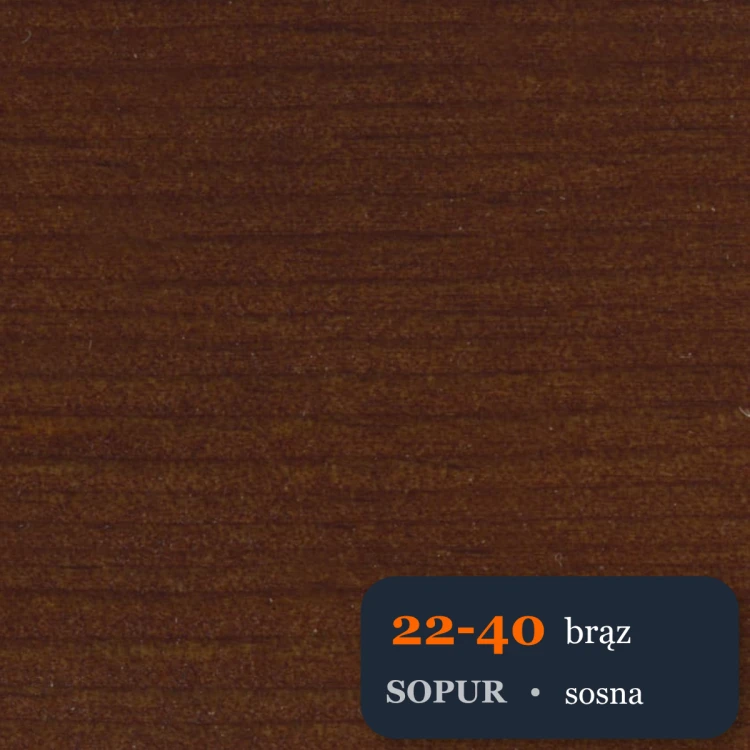 Bejca nitro SOPUR 22-40 brąz - próbka sosna