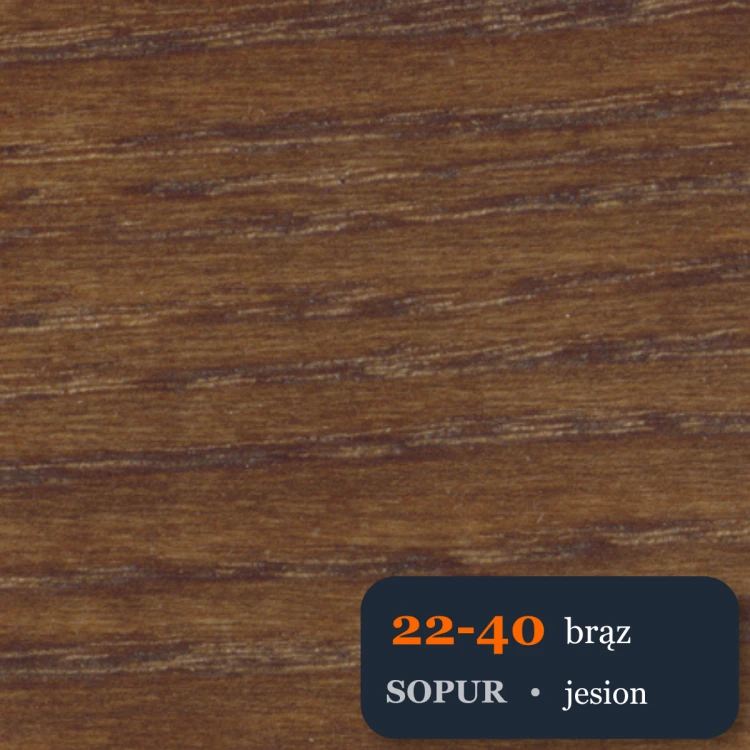 Bejca nitro SOPUR 22-40 brąz - próbka jesion