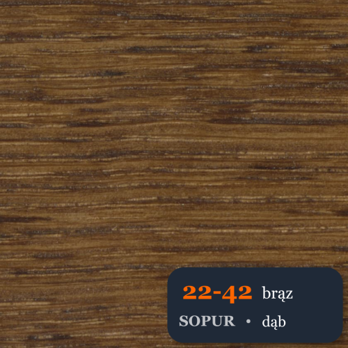 Bejca nitro SOPUR 22-42 brąz - próbka dąb
