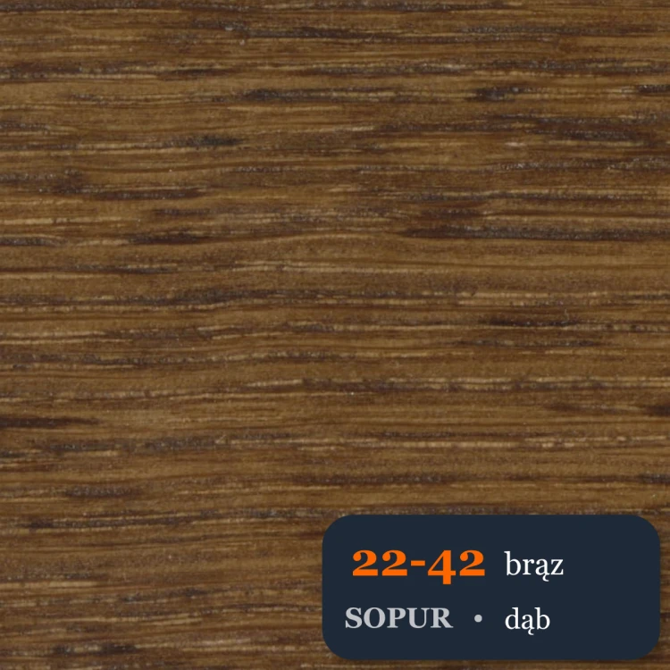 Bejca nitro SOPUR 22-42 brąz - próbka dąb