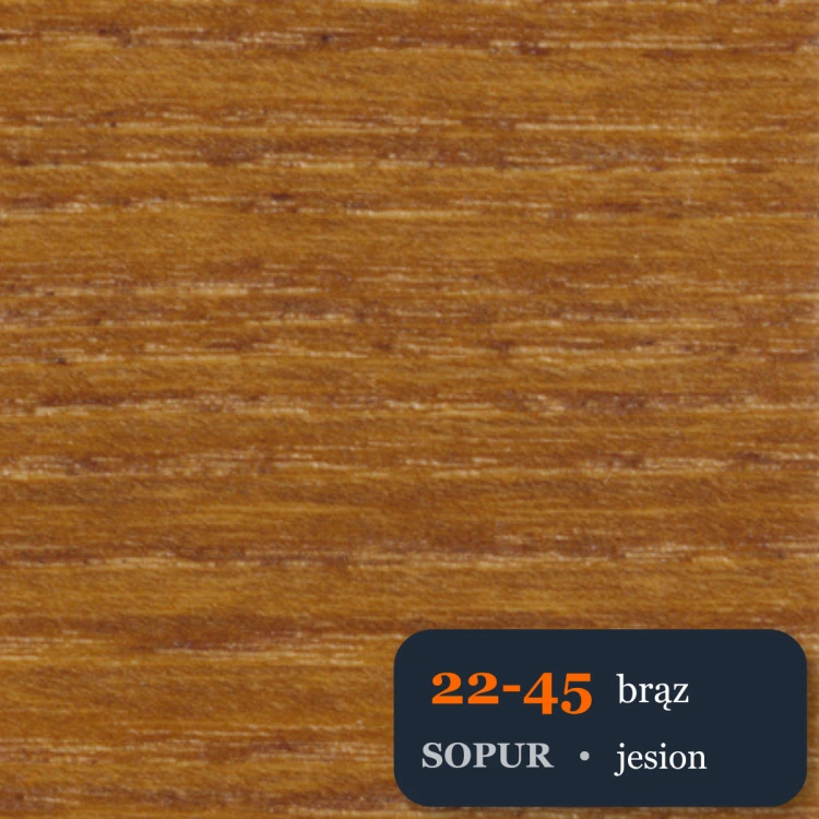 Bejca nitro SOPUR 22-45 brąz - próbka jesion