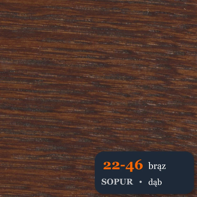 Bejca nitro SOPUR 22-46 brąz - próbka dąb