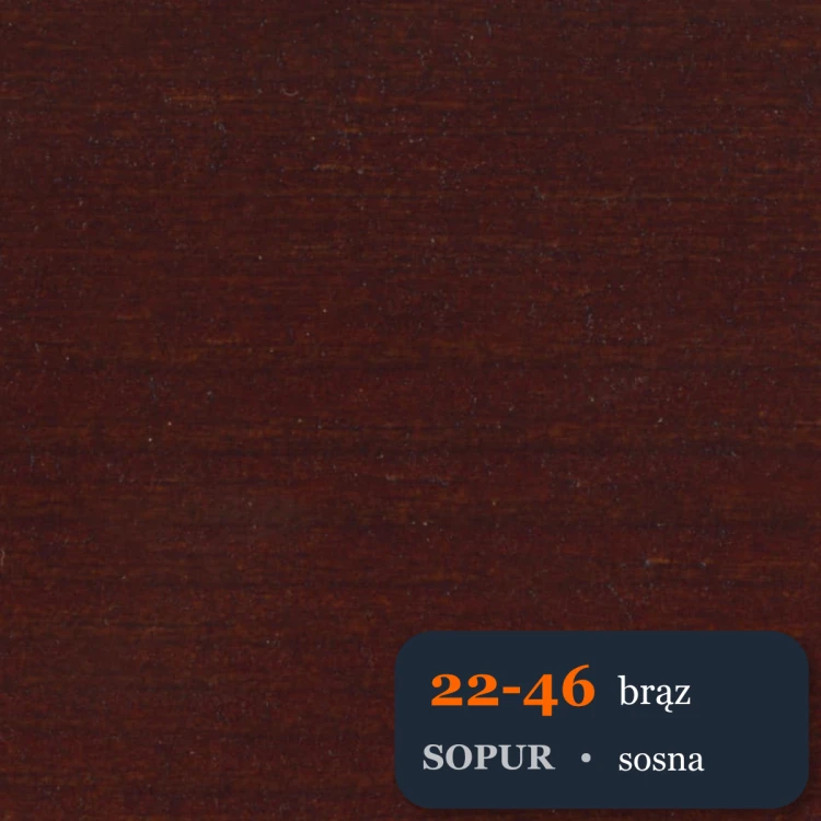 Bejca nitro SOPUR 22-46 brąz - próbka sosna