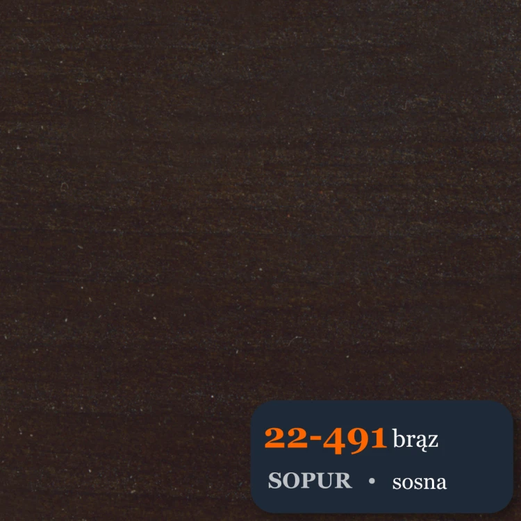 Bejca nitro SOPUR 22-491 brąz - próbka sosna
