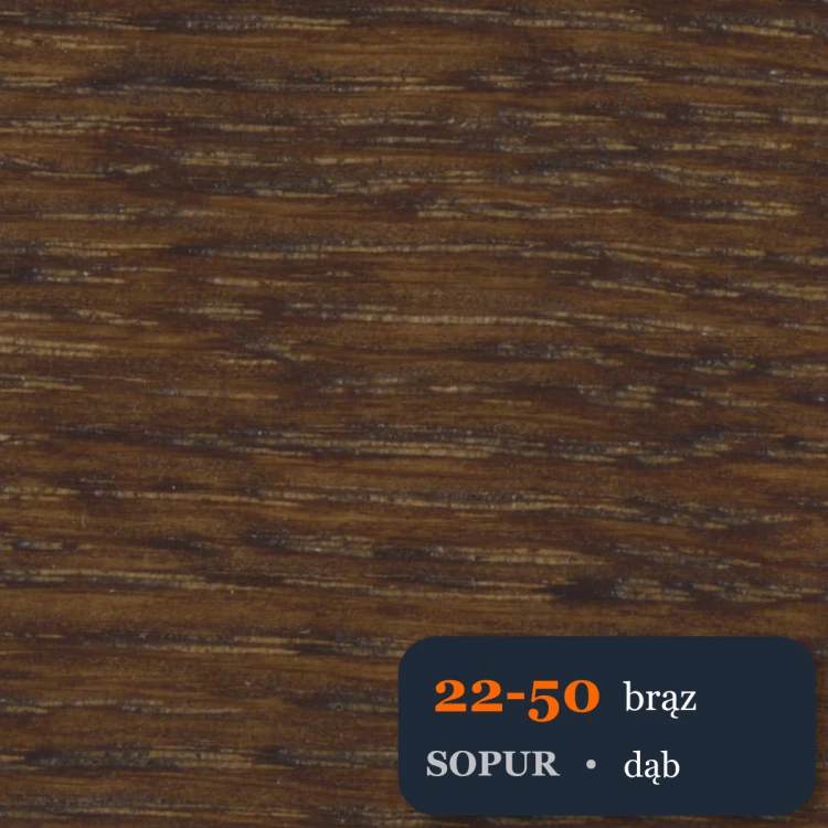 Bejca nitro SOPUR 22-50 brąz - próbka dąb