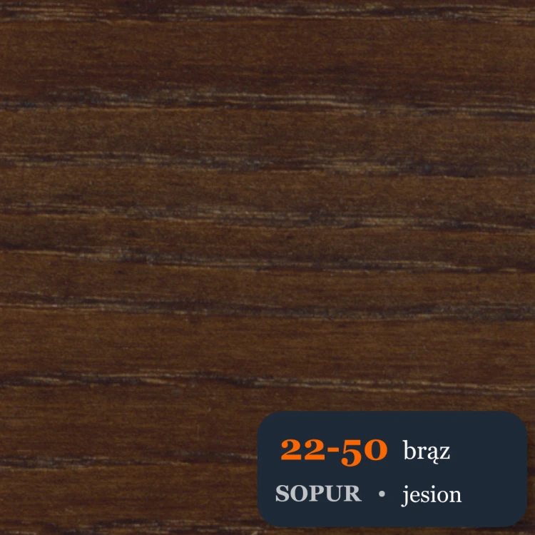 Bejca nitro SOPUR 22-50 brąz - próbka jesion