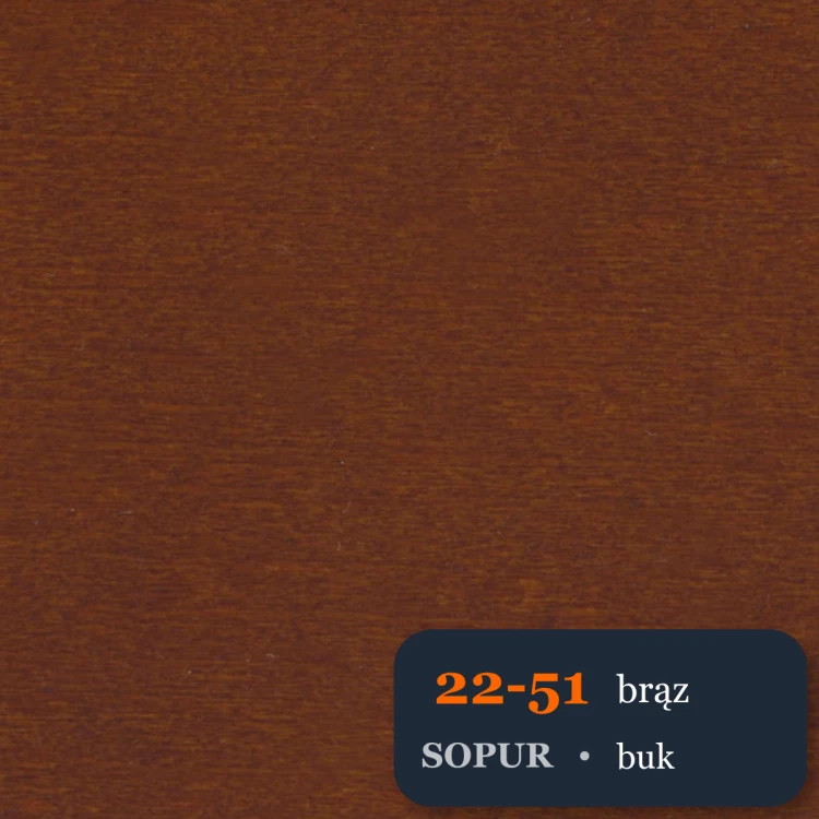 Bejca nitro SOPUR 22-51 brąz - próbka buk