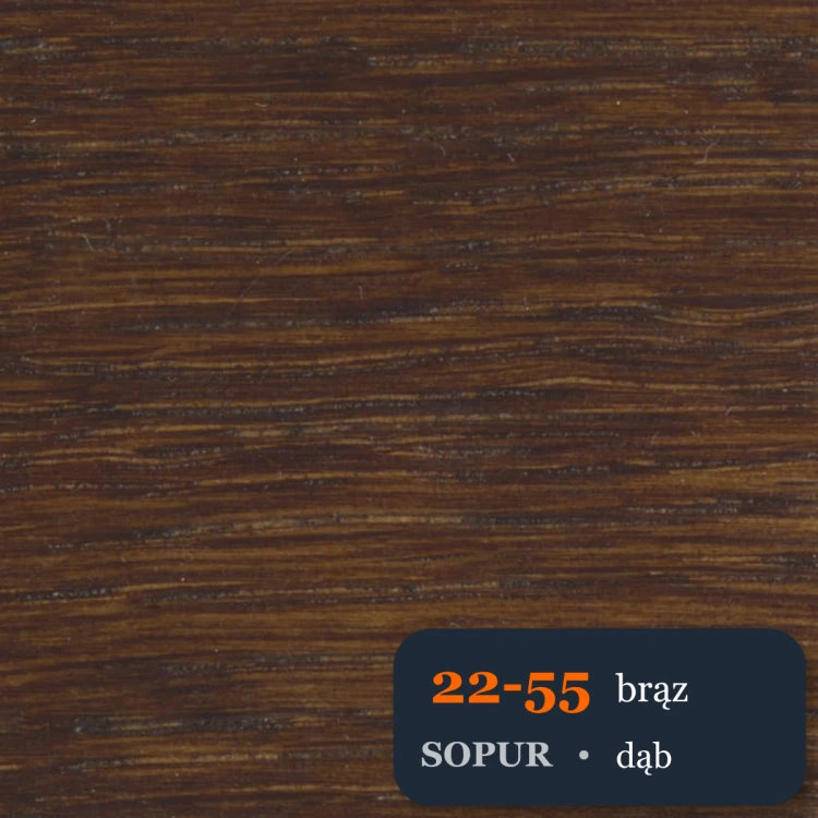 Bejca nitro SOPUR 22-55 brąz - próbka dąb