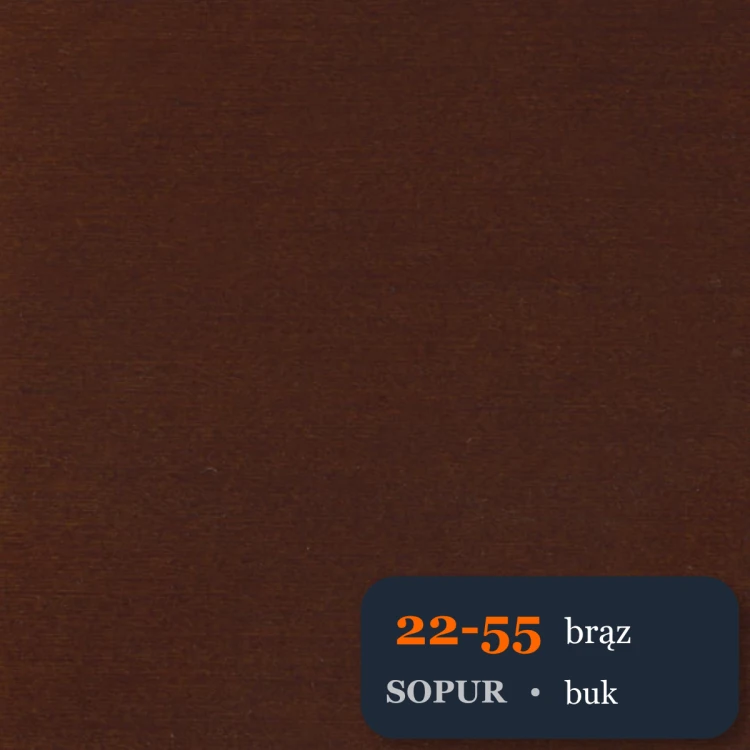 Bejca nitro SOPUR 22-55 brąz - próbka buk