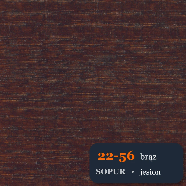 Bejca nitro SOPUR 22-56 brąz - próbka jesion