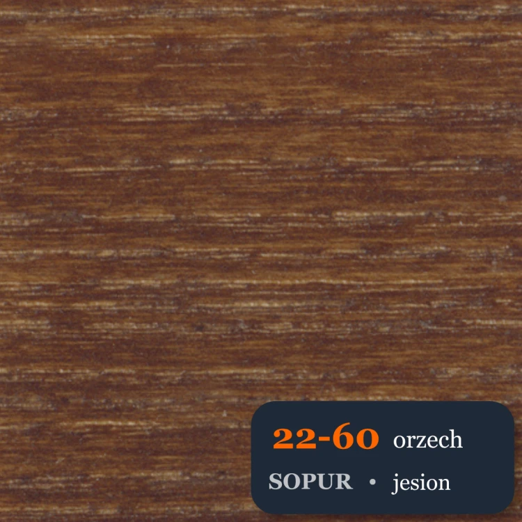 Bejca nitro SOPUR 22-60 orzech - próbka jesion