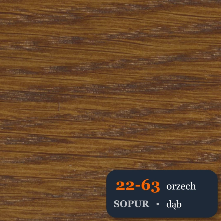 Bejca nitro SOPUR 22-63 orzech - próbka dąb