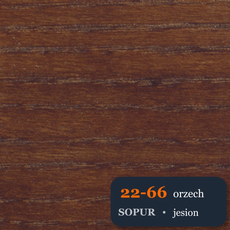 Bejca nitro SOPUR 22-66 orzech - próbka jesion