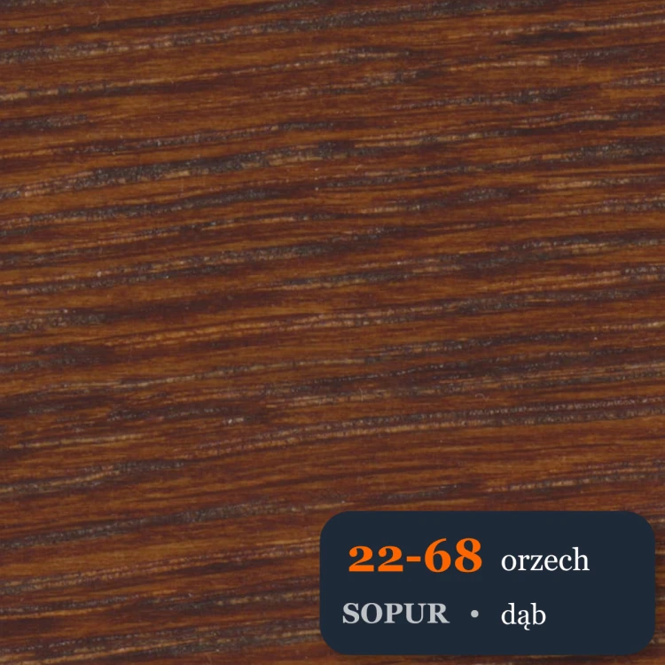Bejca nitro SOPUR 22-68 orzech - próbka dąb
