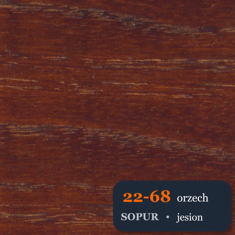 Bejca nitro SOPUR 22-68 orzech - próbka jesion