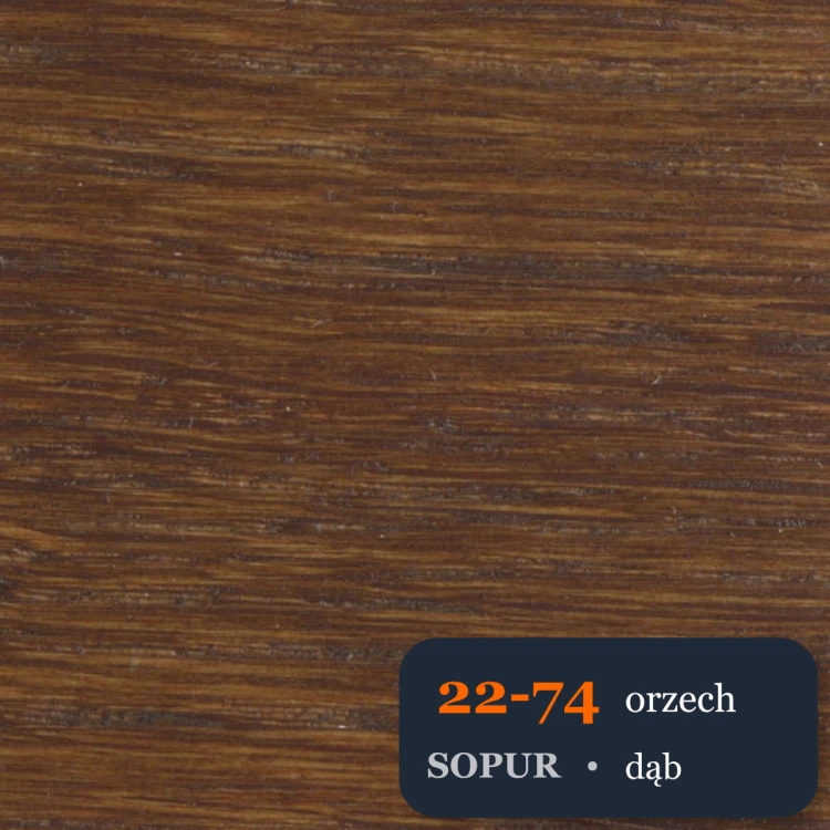 Bejca nitro SOPUR 22-74 orzech - próbka dąb