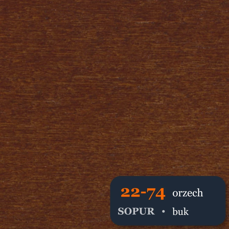 Bejca nitro SOPUR 22-74 orzech - próbka buk