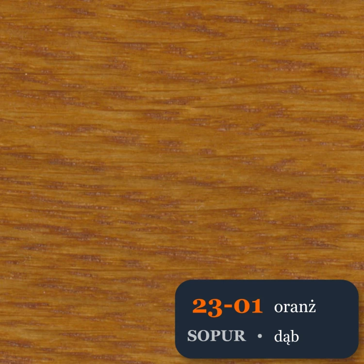 Bejca nitro SOPUR 23-01 oranż - próbka dąb
