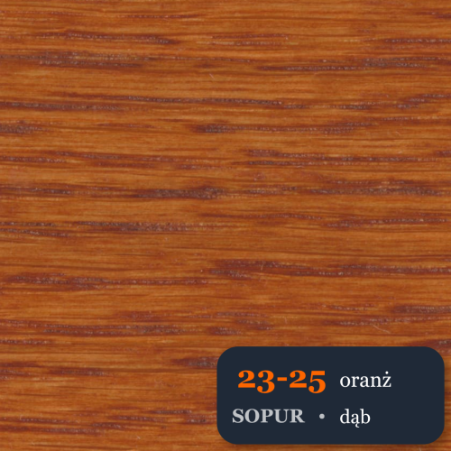 Bejca nitro SOPUR 23-25 oranż - próbka dąb