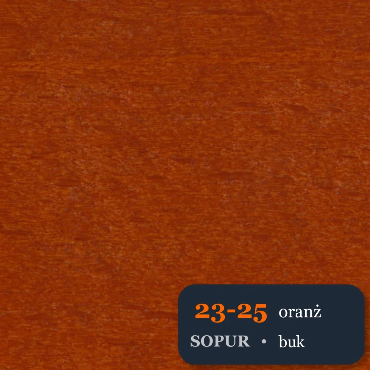 Bejca nitro SOPUR 23-25 oranż - próbka buk