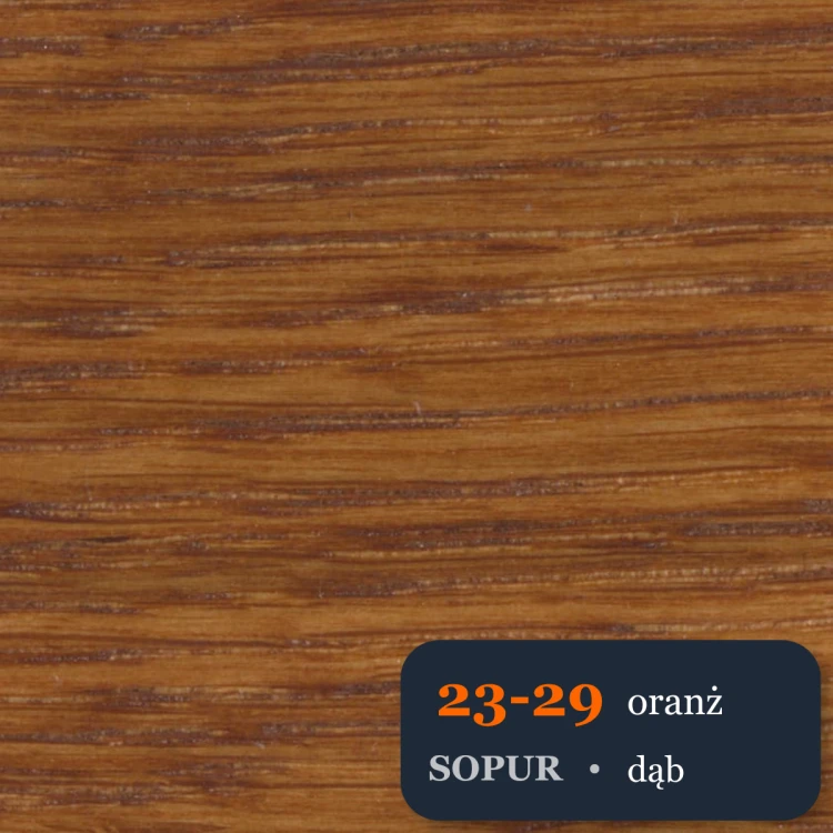 Bejca nitro SOPUR 23-29 oranż - próbka dąb