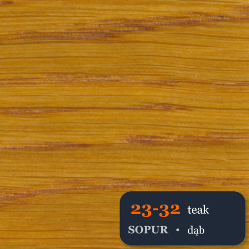Bejca nitro SOPUR 23-32 teak - próbka dąb