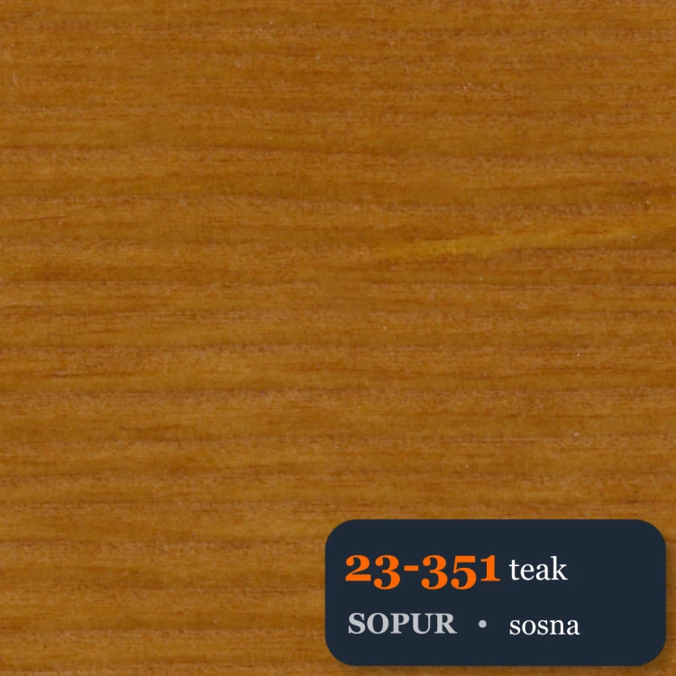 Bejca nitro SOPUR 23-351 teak - próbka sosna