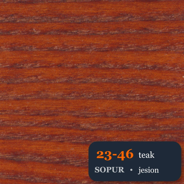 Bejca nitro SOPUR 23-46 teak - próbka jesion
