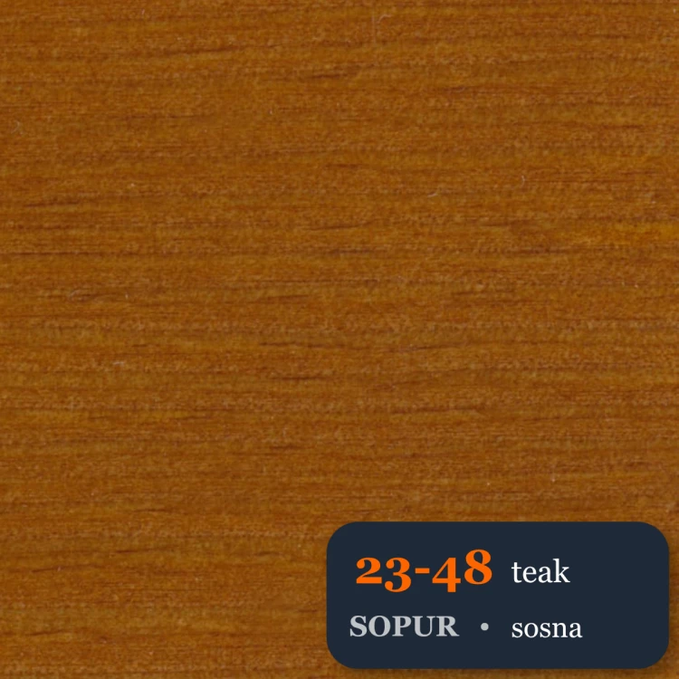 Bejca nitro SOPUR 23-48 teak - próbka sosna