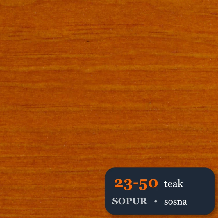 Bejca nitro SOPUR 23-50 teak - próbka sosna