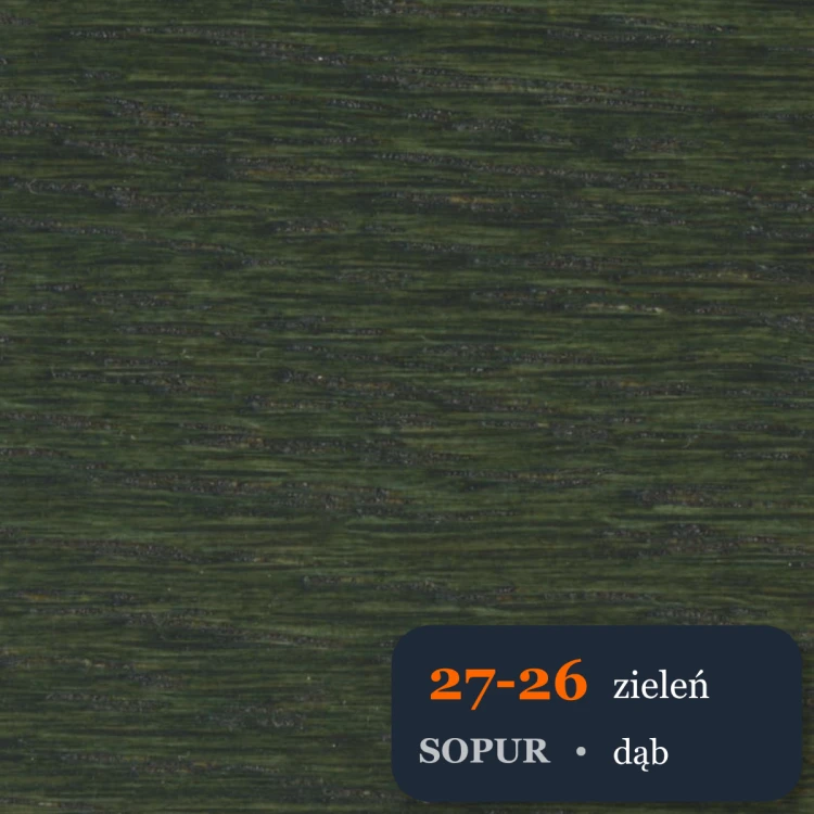 Bejca nitro SOPUR 27-26 zieleń - próbka dąb