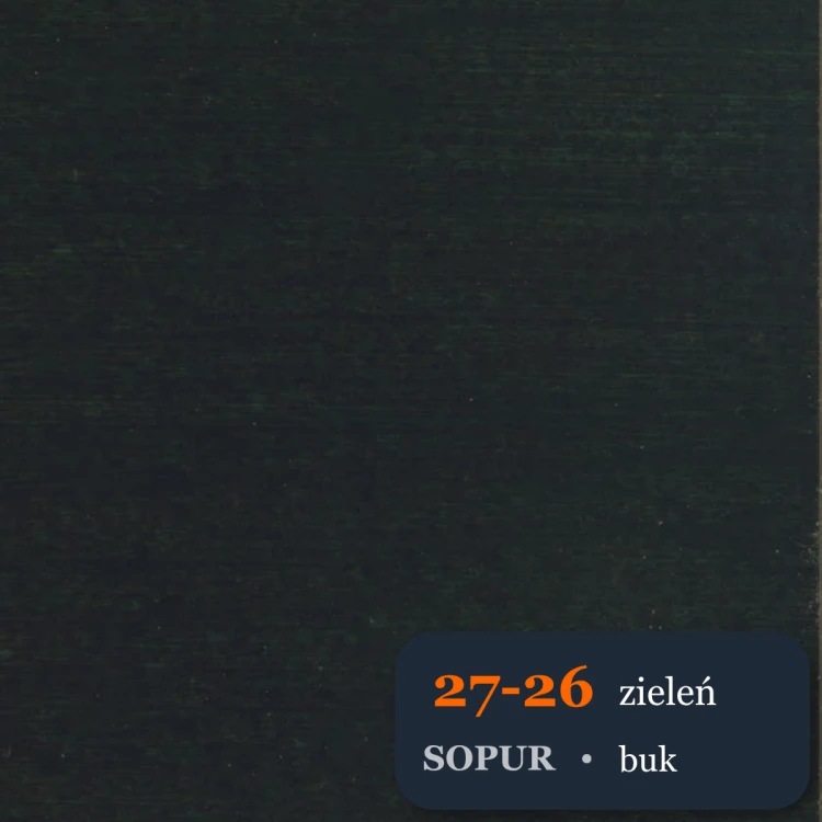 Bejca nitro SOPUR 27-26 zieleń - próbka buk