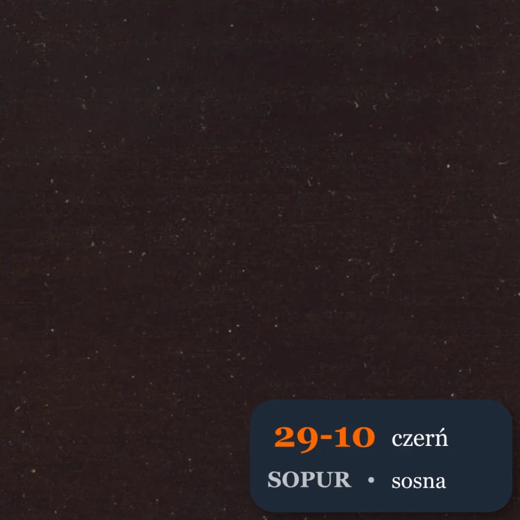 Bejca nitro SOPUR 29-10 czerń - próbka sosna