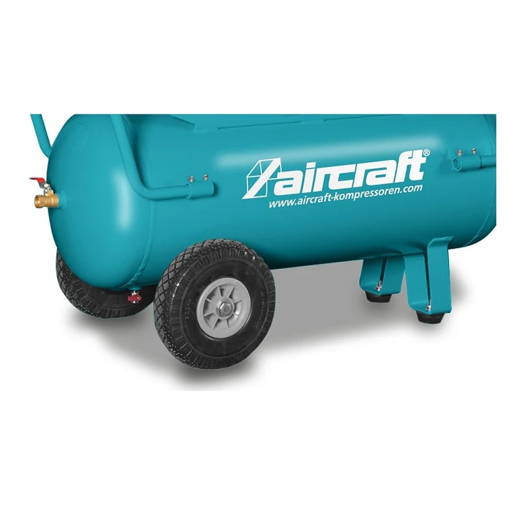 Kompresor AIRCRAFT AIRBAU 480/100 B - zbiornik 100 l, koła transportowe i zawór spustowy