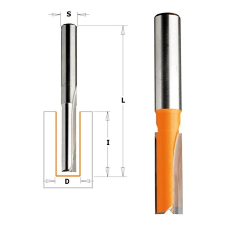 Wymiary frezu prostego CMT 812: D, I, L, S