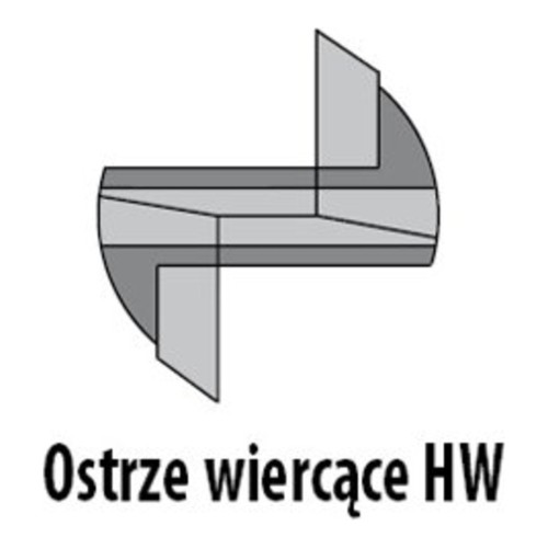 Ostrze wiercące HM frezu CMT z gwintem M10 - wejście w materiał od czoła